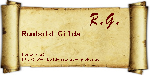 Rumbold Gilda névjegykártya